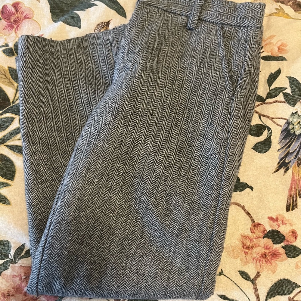 Janie and Jack Boys Classic Gray Herringbone Pants
